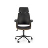 Scaun birou Halmar Weber, inaltime reglabila 112-122cm, functie blocare, functie balansare, piele, negru/maro