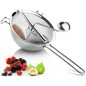 Presa cu sita fina pentru pasat legume si fructe, 20 cm, inox Presa cu sita fina pentru pasat legume si fructe, 20 cm, inox