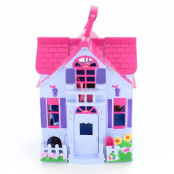 Casuta de papusi, pliabila, familie de papusi, 6 camere, mobilier si accesorii
