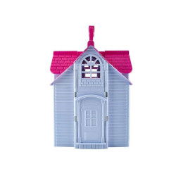 Casuta de papusi, pliabila, familie de papusi, 6 camere, mobilier si accesorii