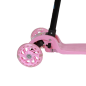 Trotineta copii, 3 roti LED multicolor, inaltime ajustabila, pliabila, roz, RESIGILAT