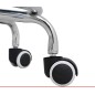Scaun ergonomic reglabil, inaltime 76-88 cm, baza cromata, pivotant, maxim 120 kg, polipropilena