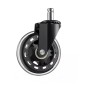 Roata universala pentru scaune de birou, pivotanta, din silicon, silentioasa, 3 inch, negru Roata universala pentru scaune de birou, pivotanta, din silicon, silentioasa, 3 inch, negru