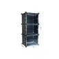 Dulapior depozitare incaltaminte, modular, 6 polite, plastic, 93x44,5x30 cm, negru