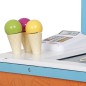 Toneta pe roti pentru inghetata, 2 sertare, accesorii incluse, roti mobile, 68x31.5x118 cm, MDF Toneta pe roti pentru inghetata, 2 sertare, accesorii incluse, roti mobile, 68x31.5x118 cm, MDF