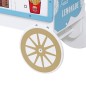 Toneta pe roti pentru inghetata, 2 sertare, accesorii incluse, roti mobile, 68x31.5x118 cm, MDF Toneta pe roti pentru inghetata, 2 sertare, accesorii incluse, roti mobile, 68x31.5x118 cm, MDF
