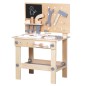Banc de lucru pentru copii, masa de bricolaj, unelte, raft depozitare, din lemn, 46x26x67 cm Banc de lucru pentru copii, masa de bricolaj, unelte, raft depozitare, din lemn, 46x26x67 cm