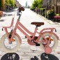 Bicicleta copii, 12 inch, cadru otel, jante aluminiu, frane coaster si V-brake, roti ajutatoare, suport frontal, Bella roz Bicicleta copii, 12 inch, cadru otel, jante aluminiu, frane coaster si V-brake, roti ajutatoare, suport frontal, Bella roz