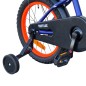 Bicicleta 16 inch, roti ajutatoare, cadru otel 23 cm, ghidon reglabil, frane fata V-Brake, albastru/portocaliu Bicicleta 16 inch, roti ajutatoare, cadru otel 23 cm, ghidon reglabil, frane fata V-Brake, albastru/portocaliu