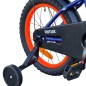 Bicicleta 16 inch, roti ajutatoare, cadru otel 23 cm, ghidon reglabil, frane fata V-Brake, albastru/portocaliu Bicicleta 16 inch, roti ajutatoare, cadru otel 23 cm, ghidon reglabil, frane fata V-Brake, albastru/portocaliu