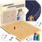 Masa de inmultire cu carti, zaruri si pioni, joc educativ din lemn, 27x27x0,7 cm Masa de inmultire cu carti, zaruri si pioni, joc educativ din lemn, 27x27x0,7 cm