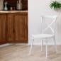 Scaun de bucatarie, stil clasic, inaltime 88 cm, latime 43 cm, alb