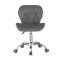 Scaun de birou, stil scandinav, tapiterie din catifea, baza cromata, inaltime reglabila 72-84 cm, gri