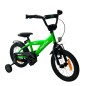 Bicicleta 14 inch, roti ajutatoare detasabile, cadru otel 21.5 cm, manere cauciucate, ghidon/sa reglabile, verde Bicicleta 14 inch, roti ajutatoare detasabile, cadru otel 21.5 cm, manere cauciucate, ghidon/sa reglabile, verde
