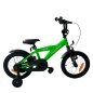 Bicicleta 14 inch, roti ajutatoare detasabile, cadru otel 21.5 cm, manere cauciucate, ghidon/sa reglabile, verde Bicicleta 14 inch, roti ajutatoare detasabile, cadru otel 21.5 cm, manere cauciucate, ghidon/sa reglabile, verde