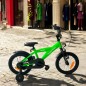 Bicicleta 14 inch, roti ajutatoare detasabile, cadru otel 21.5 cm, manere cauciucate, ghidon/sa reglabile, verde Bicicleta 14 inch, roti ajutatoare detasabile, cadru otel 21.5 cm, manere cauciucate, ghidon/sa reglabile, verde
