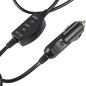 Husa scaun auto cu incalzire, 30W, telecomanda, comutator, 97x48 cm, poliester, negru