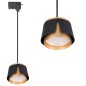 Lampa LED pe sina monofazata, design modern, 35W, IP20, cablu 1 metru, negru mat si auriu Lampa LED pe sina monofazata, design modern, 35W, IP20, cablu 1 metru, negru mat si auriu