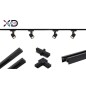 Set sina cu 4 proiectoare GU10, 35W, tub 5.5 x 7 cm, cadru aluminiu, IP20, negru mat Set sina cu 4 proiectoare GU10, 35W, tub 5.5 x 7 cm, cadru aluminiu, IP20, negru mat