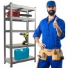 Raft metalic, 5 nivele depozitare, sarcina maxima totala 875 kg,180x90x30 cm