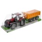 Tractor cu remorca, functie basculare, aspect realist, 13x27x14.5 cm, rosu/portocaliu Tractor cu remorca, functie basculare, aspect realist, 13x27x14.5 cm, rosu/portocaliu