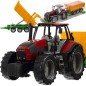 Tractor cu remorca, functie basculare, aspect realist, 13x27x14.5 cm, rosu/portocaliu Tractor cu remorca, functie basculare, aspect realist, 13x27x14.5 cm, rosu/portocaliu