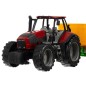Tractor cu remorca, functie basculare, aspect realist, 13x27x14.5 cm, rosu/portocaliu Tractor cu remorca, functie basculare, aspect realist, 13x27x14.5 cm, rosu/portocaliu