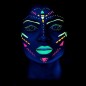 Vopsea glow UV albastru neon, formula non-toxica, pentru body painting, recipient 25 ml Vopsea glow UV albastru neon, formula non-toxica, pentru body painting, recipient 25 ml