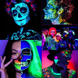 Vopsea glow UV albastru neon, formula non-toxica, pentru body painting, recipient 25 ml Vopsea glow UV albastru neon, formula non-toxica, pentru body painting, recipient 25 ml