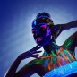 Vopsea glow UV albastru neon, formula non-toxica, pentru body painting, recipient 25 ml Vopsea glow UV albastru neon, formula non-toxica, pentru body painting, recipient 25 ml