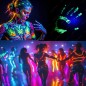 Vopsea glow UV neon, cantitate 25 ml, alba, pentru corp