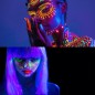 Vopsea glow UV neon, cantitate 25 ml, alba, pentru corp