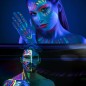 Vopsea glow UV albastru neon, formula non-toxica, pentru body painting, recipient 25 ml Vopsea glow UV albastru neon, formula non-toxica, pentru body painting, recipient 25 ml