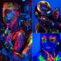Vopsea glow UV albastru neon, formula non-toxica, pentru body painting, recipient 25 ml Vopsea glow UV albastru neon, formula non-toxica, pentru body painting, recipient 25 ml