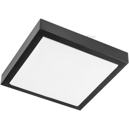Plafoniera Solen, 2 x E27, 40W, senzor miscare, timp de iluminare reglabil, 27x27x9 cm, IP44, negru