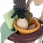 Set de curatenie pentru copii, 18 piese, galeata, mop, accesorii, baterii, multicolor