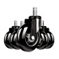 Set 5 roti universale pentru scaune de gaming/birou, silicon, 3 inch, negru Set 5 roti universale pentru scaune de gaming/birou, silicon, 3 inch, negru