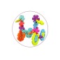 Set de constructie Fulgi de zapada, 120 elemente diferite dimensiuni, multicolor Set de constructie Fulgi de zapada, 120 elemente diferite dimensiuni, multicolor