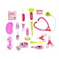 Kit medical pentru copii, 18 piese, carucior cu EKG, stetoscop, otoscop, bisturiu, foarfece, sunete si lumini, inaltime 58 cm Kit medical pentru copii, 18 piese, carucior cu EKG, stetoscop, otoscop, bisturiu, foarfece, sunete si lumini, inaltime 58 cm