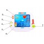 Kit medical pentru copii, 18 piese, carucior cu EKG, stetoscop, otoscop, bisturiu, foarfece, sunete si lumini, inaltime 58 cm Kit medical pentru copii, 18 piese, carucior cu EKG, stetoscop, otoscop, bisturiu, foarfece, sunete si lumini, inaltime 58 cm