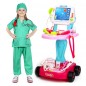 Kit medical pentru copii, 18 piese, carucior cu EKG, stetoscop, otoscop, bisturiu, foarfece, sunete si lumini, inaltime 58 cm Kit medical pentru copii, 18 piese, carucior cu EKG, stetoscop, otoscop, bisturiu, foarfece, sunete si lumini, inaltime 58 cm