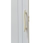 Usa de interior plianta cu geam tip acordeon, 203x100cm, stejar alb mat, 6mm