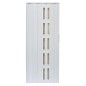 Usa de interior plianta cu geam tip acordeon, 203x80cm, stejar alb mat, 6mm
