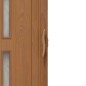 Usa de interior plianta cu geam tip acordeon, 203x100cm, nuc mat, 6mm Usa de interior plianta cu geam tip acordeon, 203x100cm, nuc mat, 6mm