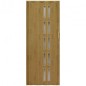 Usa de interior plianta cu geam tip acordeon, 203x100cm, stejar mat, 6mm