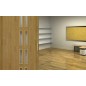Usa de interior plianta cu geam tip acordeon, 203x100cm, stejar mat, 6mm