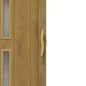 Usa de interior plianta cu geam tip acordeon, 203x100cm, stejar mat, 6mm