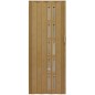 Usa de interior plianta cu geam tip acordeon, 203x80cm, stejar, 6mm