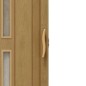 Usa de interior plianta cu geam tip acordeon, 203x80cm, stejar, 6mm