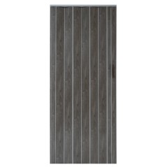 Usa de interior plianta cu geam tip acordeon, 203x80cm, stejar grafit deschis, 6mm